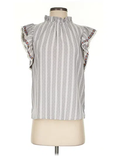 Pre-owned Thml Sleeveless Blouse In Gray