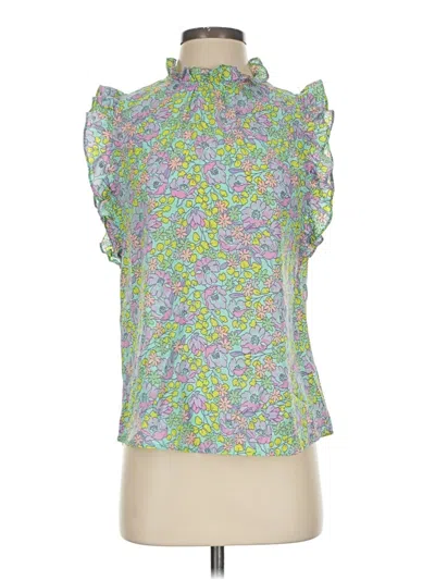 Pre-owned Thml Sleeveless Blouse In Green