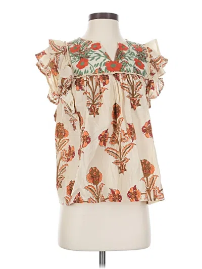 Pre-owned Thml Sleeveless Blouse In Ivory