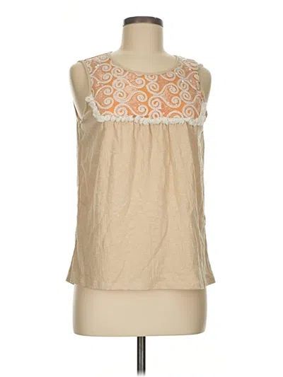 Pre-owned Thml Sleeveless Blouse In Tan