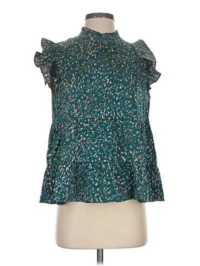 Pre-owned Thml Sleeveless Blouse In Teal