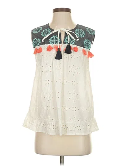 Pre-owned Thml Sleeveless Blouse In White