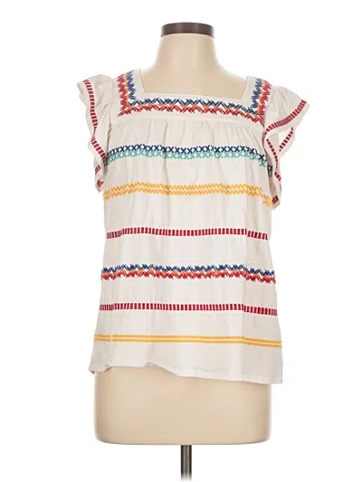 Pre-owned Thml Sleeveless Blouse In White