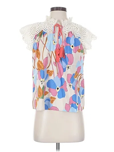 Pre-owned Thml Sleeveless Blouse In White
