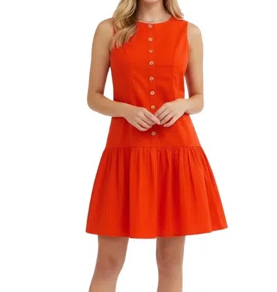 Thml Sleeveless Button Down Dress In Orange