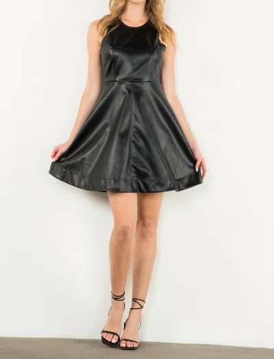 Thml Sleeveless Faux Leather Dress In Black