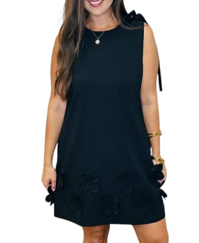 Thml Sleeveless Floral Detail Dress In Black