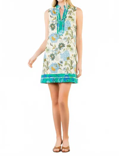 Thml Sleeveless Floral Print Dress In Blue