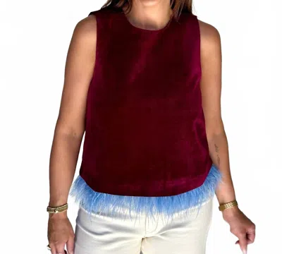 Thml Sleeveless Nights Top In Burgundy In Red