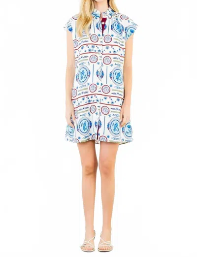 Thml Sleeveless Sea Animal Dress In White