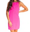 Thml Sleeveless Statement Dress In Hot Pink In Pink
