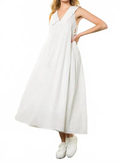 Thml Sleeveless Striped Dress In White