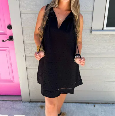 Thml Sleeveless Textured Dress In Black
