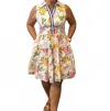 Thml Sleeveless Tiered Floral Print Dress In Multi In Multi