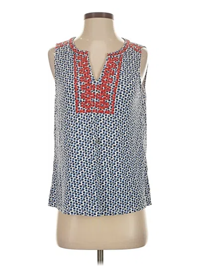 Pre-owned Thml Sleeveless Top Blue Plunge Neckline Tops