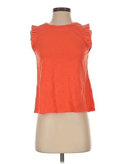 Pre-owned Thml Sleeveless Top Orange Ruffles Neckline Tops