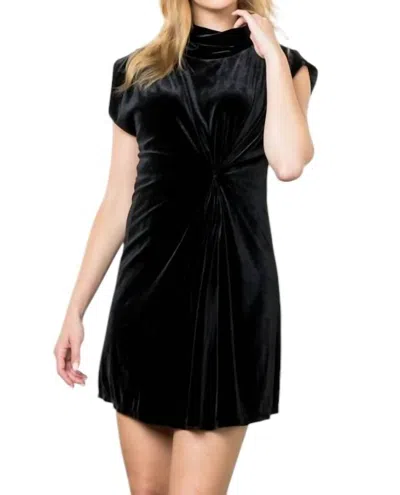 Thml Sleeveless Velvet Mini Dress In Black