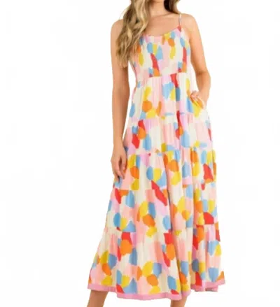 Thml Smocked Midi Dress In Multicolored