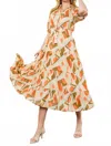 Thml Smocked Waist Maxi Dress In Cream In Multi