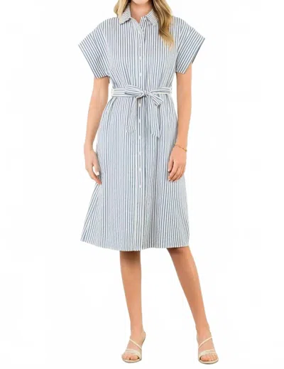 Thml Southampton Midi Dress In Blue In Gray