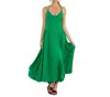 Thml Spaghetti Strap Maxi Dress In Green In Multi