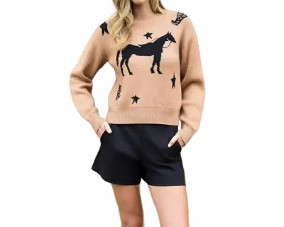 Thml Starry Stallion Knit Sweater In Brown