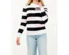 Thml Striped Knit Sweater In White/pink/black In Multi
