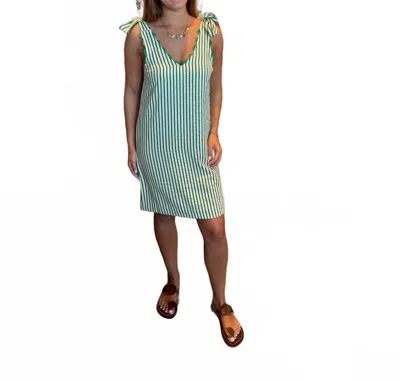Thml Striped Sleeveless Mini Dress In Green