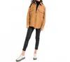 Thml Suede Button Up Jacket In Camel In Brown