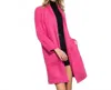 Thml Suede Coat In Fuschia In Pink