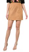 Thml Suede Mini Skirt In Camel In Brown
