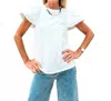 Thml Sweet Breeze Flutter Sleeve Top In White In White