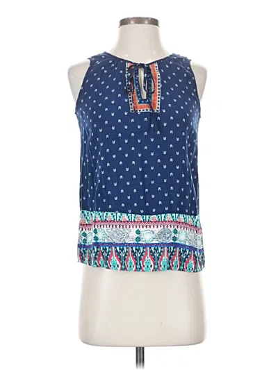 Pre-owned Thml Tank Top Blue Halter Neckline Tops