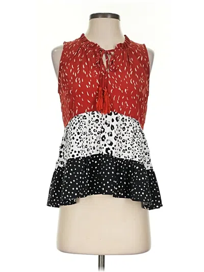 Pre-owned Thml Tank Top Red Halter Neckline Tops