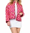 Thml Quilted Flower Jacket In Magenta In Pink