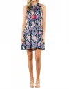 Thml Tassel Tie Sleeveless Floral Dress In Multi In Blue