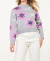 Thml Teddie Floral Sweater In Grey In Gray