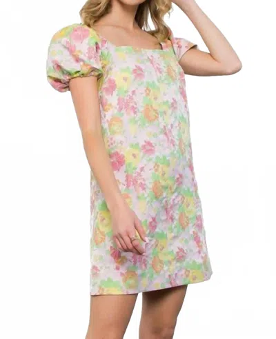 Thml Textured Flower Print In Pink Flower In Multi