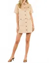 Thml The Hampton Utility Mini Dress In Brown In Neutral
