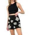 Thml This Is Your Sign Embroidered Mini Skort In Black In Black