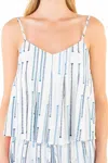 Thml Threads Stripe Tank In White In Multi