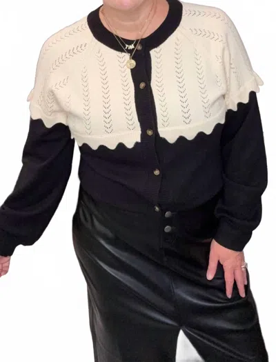 Thml Tie Cozy Cardigan In Black Black In Multi