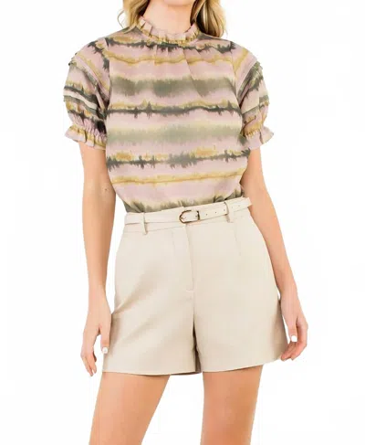 Thml Tie Dye Blouse In Pink In Brown