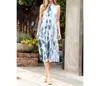 Thml Tie Dye Midi Dress With Halter Neck In Blue
