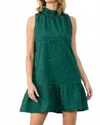 Thml Carol Sleeveless Textured Dress In Emerald Green In Green