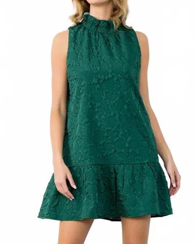 Thml Timeless Texture Mini Dress In Green
