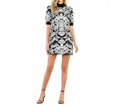 Thml Tori Jacquard Mini Dress In Black In Multi