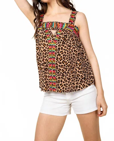 Thml Total Cuteness Cheetah Tank In Beige In Multi