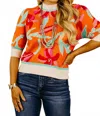 Thml Tropical Daze Sweater In Orange In Orange