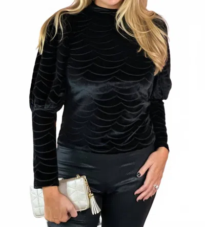 Thml Velvet Top In Black